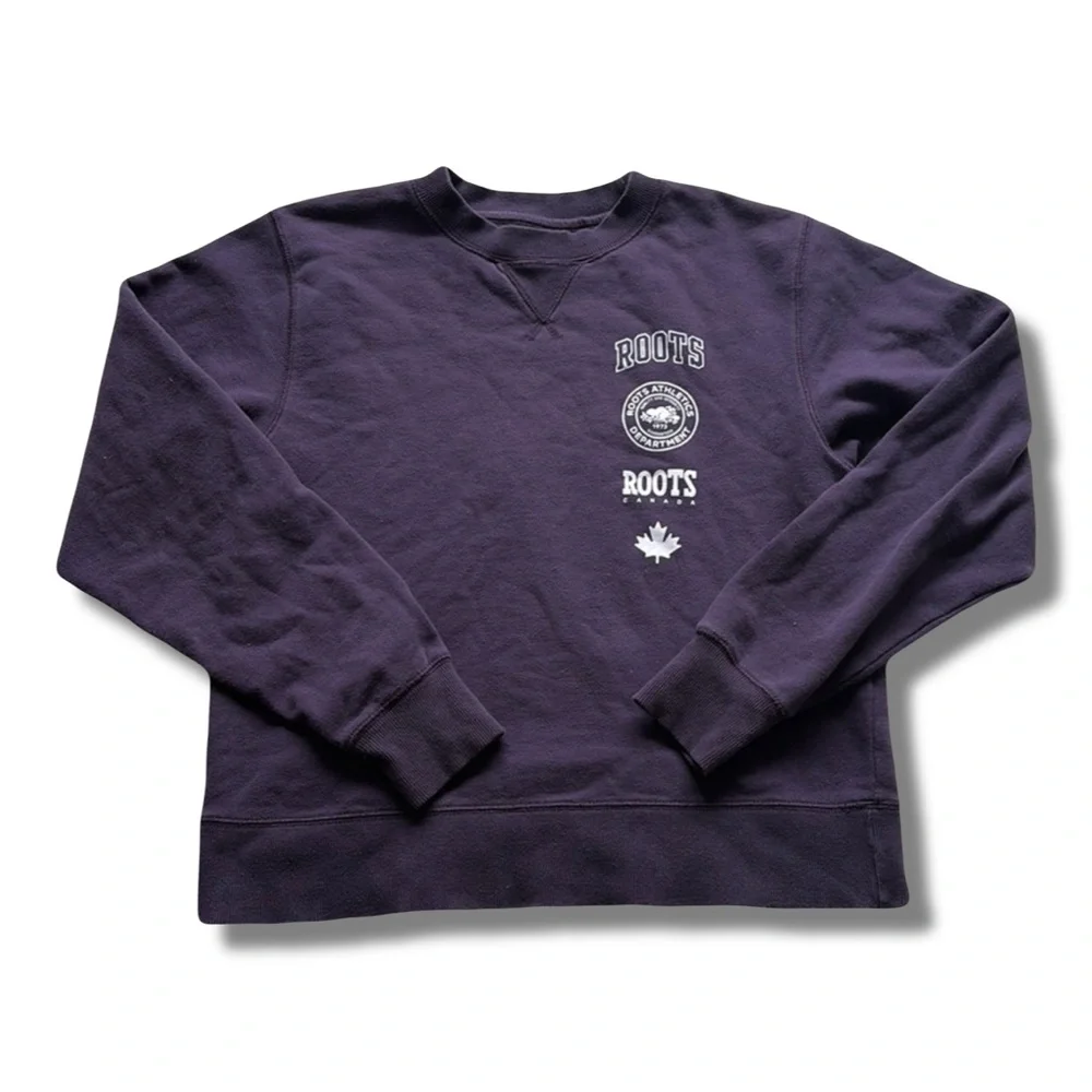 Roots Purple Crewneck Sweatshirt – Size S | Canadian Heritage |‎ Cozy Casual | - Picture 2 of 9